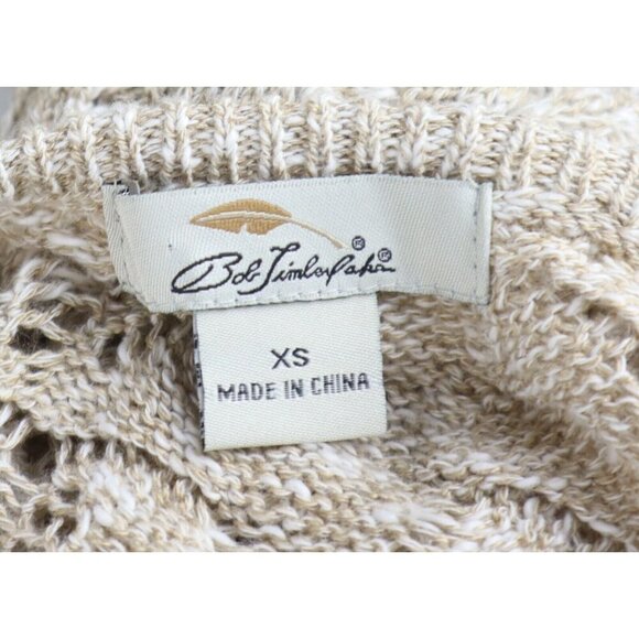 BOB TIMBERLAKE - WOMEN'S BEIGE OPEN SWING CARDIGAN SWEATER - SIZE XS - Picture 5 of 5